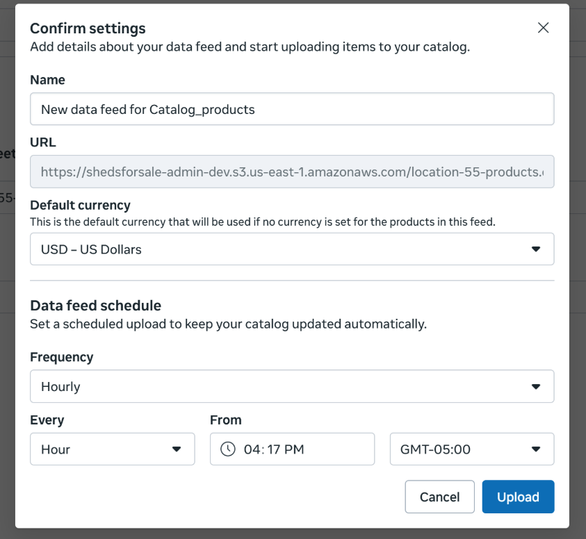 Configuring your feed settings
